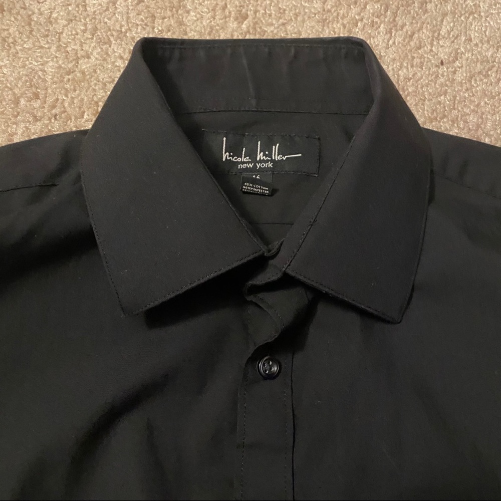 Men’s Black Nicole Miller Button-Up Shirt